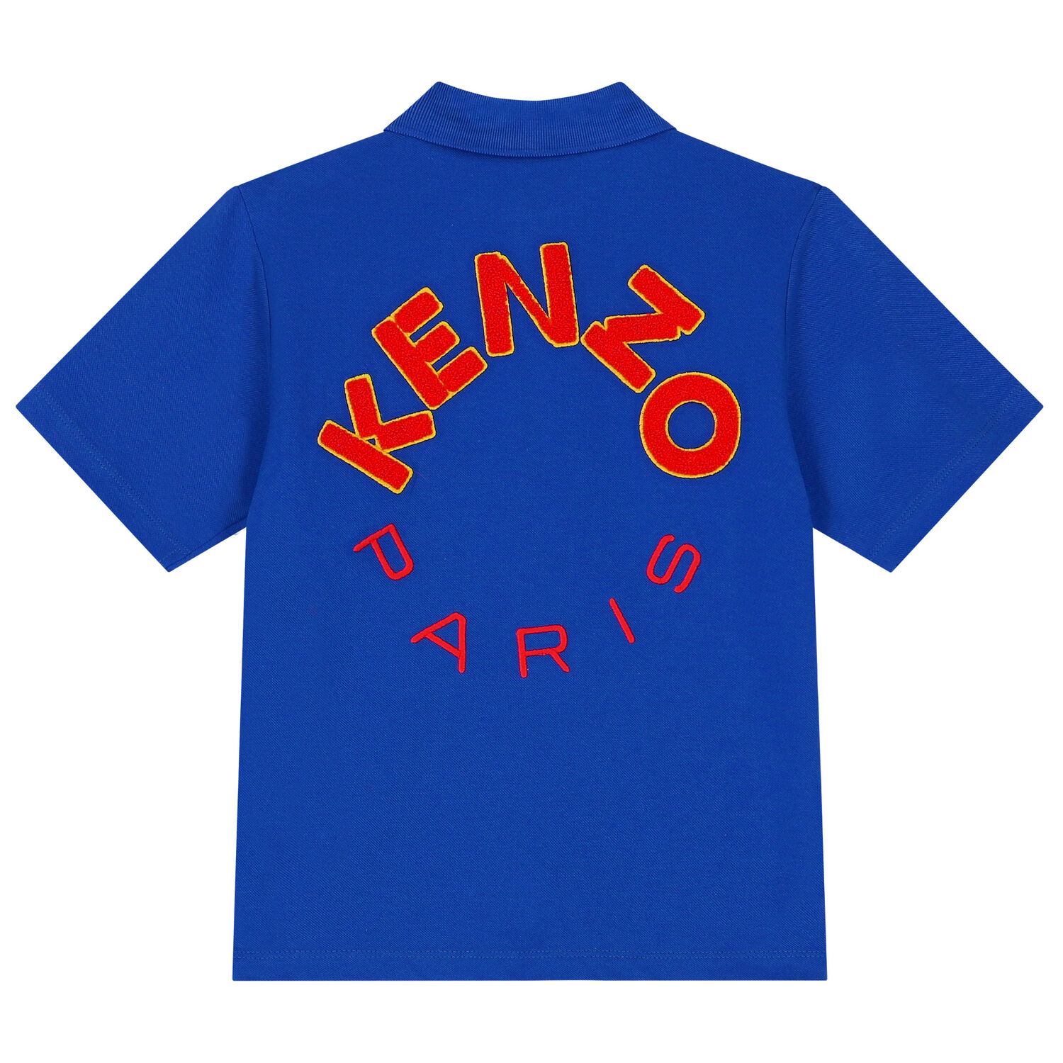 تيشيرت بولو أولاد بالشعار باللون الأزرق, 1, hi-res